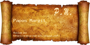 Papos Margit névjegykártya